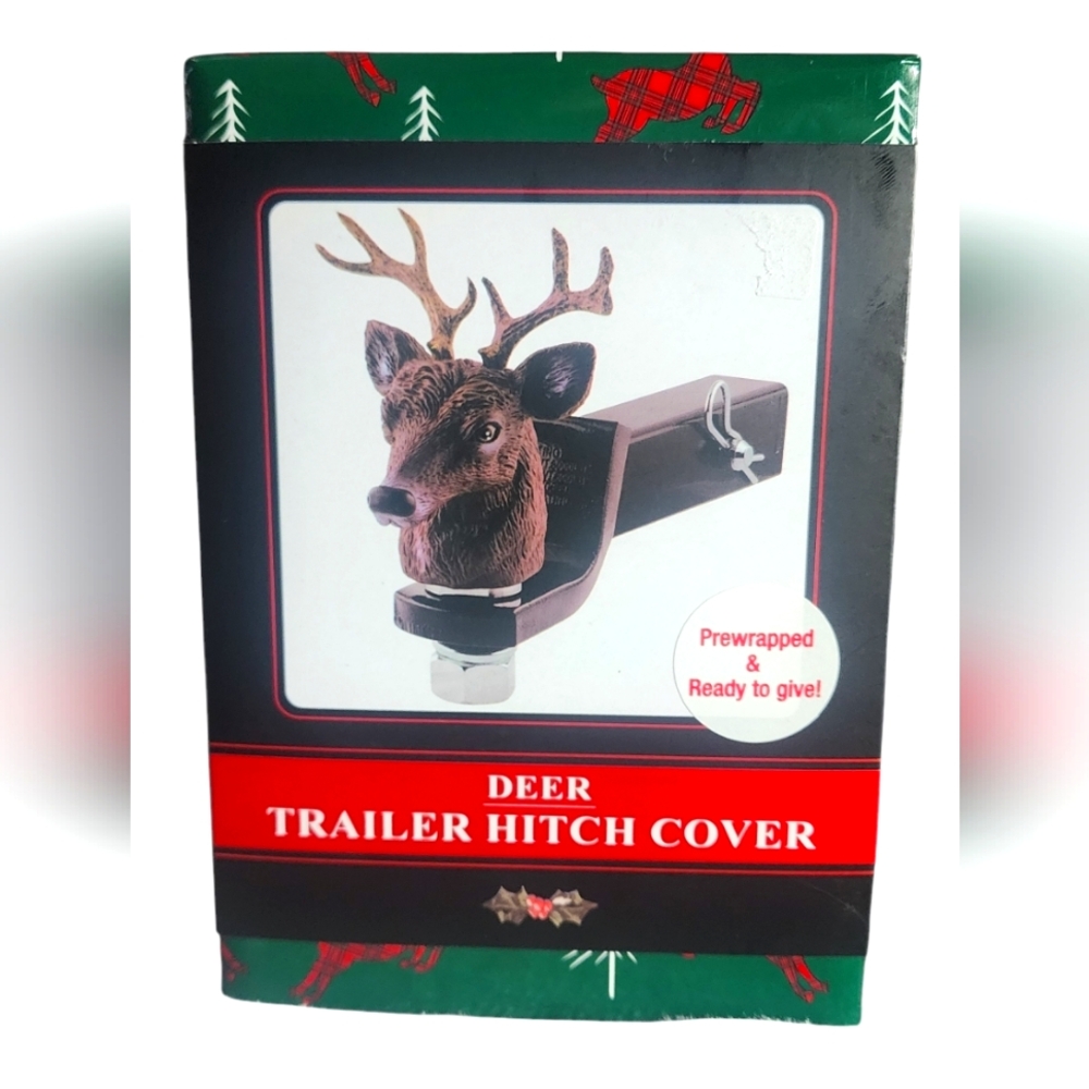 Deer trailer hitch cover